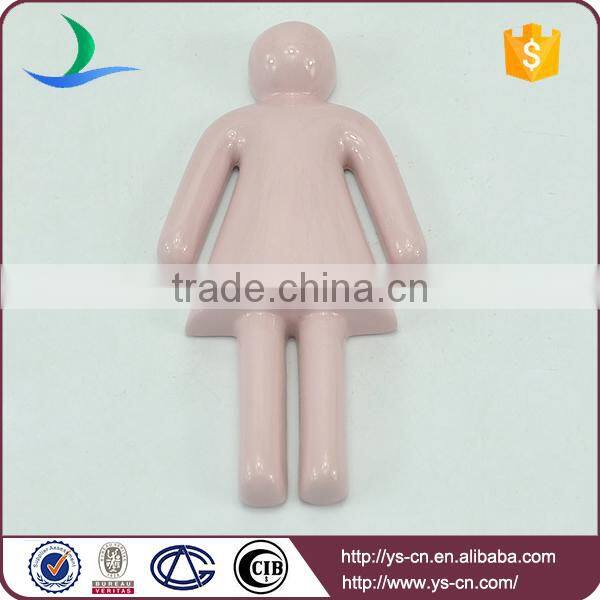 men and women shape hanging sign board for bathroom