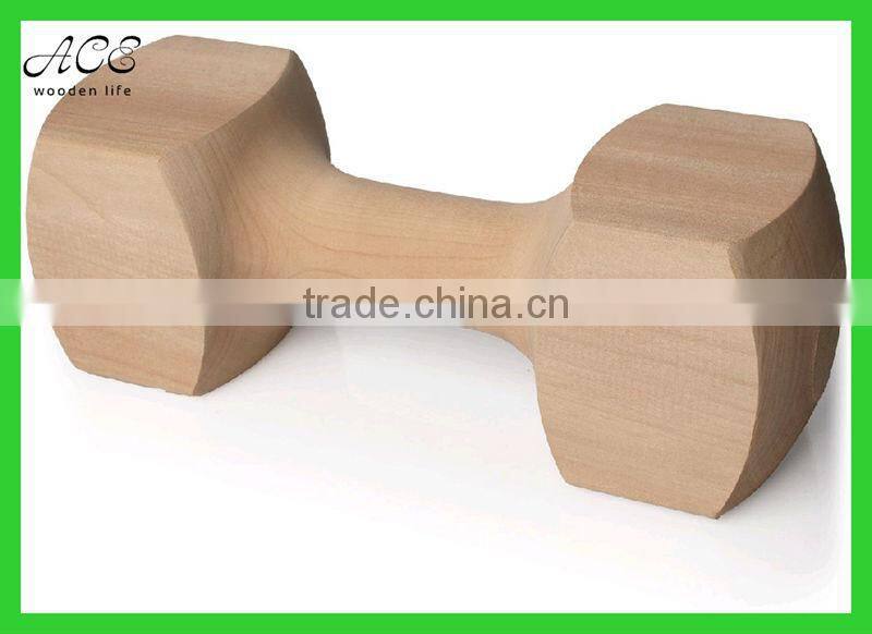 wooden dumbbells