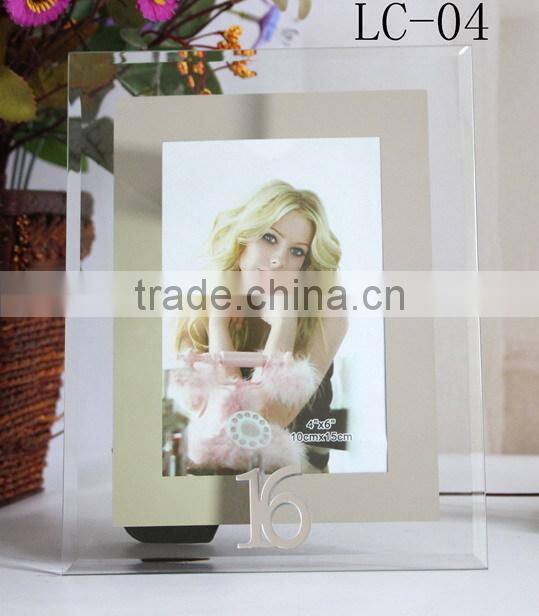 love photo picture frame with clear glass and sliver frame