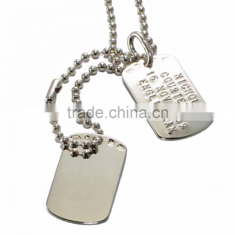 Logo Engrave Stainless steel dog tag with neckchain