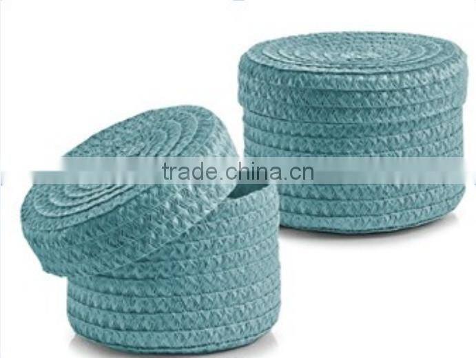 Store More Handmade Round Woven Basket with Lid