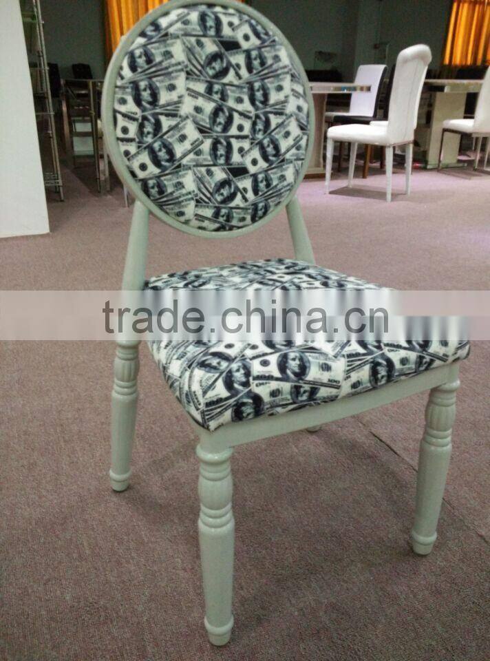 Hot sale Metal round back Ghost hotel chairs