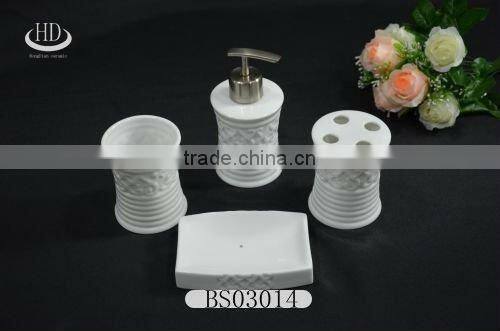 golden Ceramic bathroom set