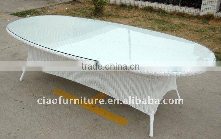 Indonesia outdoor furniture dining glass table