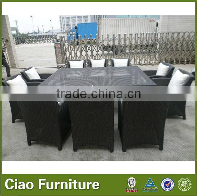 kitchen table sets/hot sell rattan living dining table and chair sets