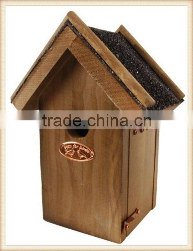 wooden printed bird house