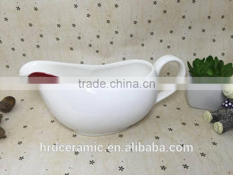 Stocked tableware wholesale ceramic sauce boat