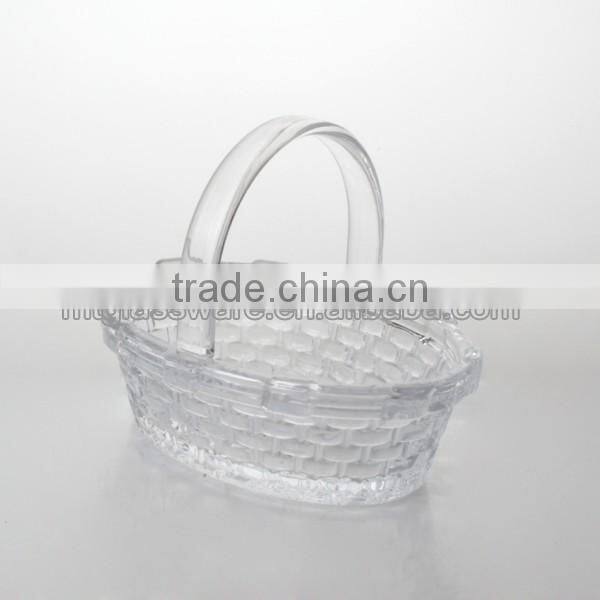 fancy eastern glass basket with handle