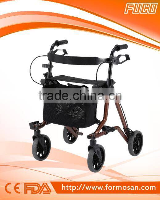 4 WHEELS ALUMINUM 6.4 KG EXTRME LIGHTWEIGHT ROLLATOR ( rolling walker,walking aid)