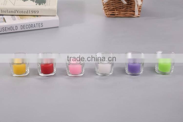mini clear glass candle holder tealight insert for wedding decoration