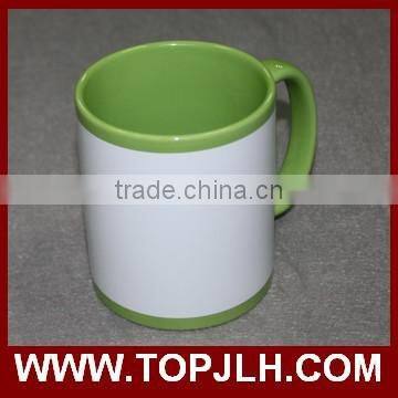 Grade A porcelain coffee mug heat transfer logo printed tea cups