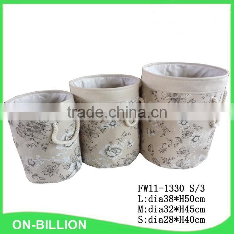 Dirty laundry collapsible round basket