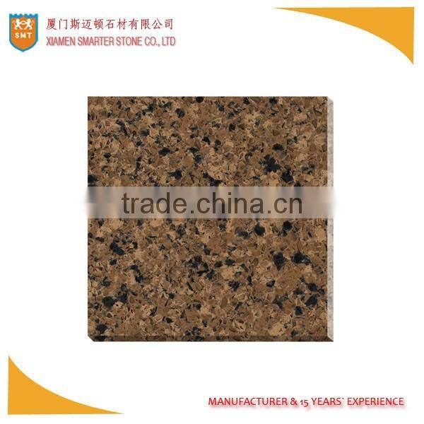 Brown Artificial Quartz Stone with Black Spot