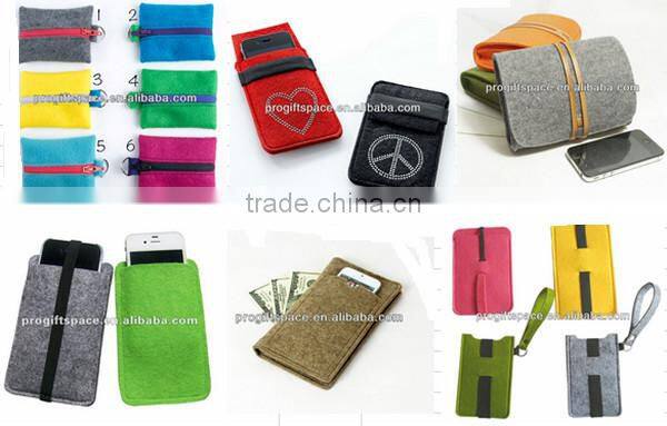 2017 new product wholesale 100% Wool Felt Pen Pencil Case Bag made in China