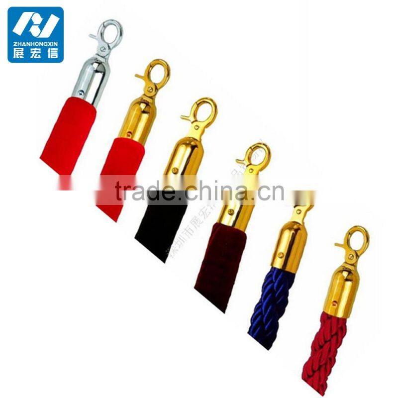 Wholesale Queue stand barrier red velvet rope stanchion barrier rope 38mm