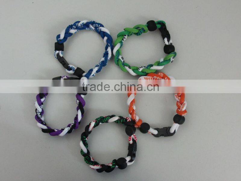 Man -made woven silicone teething necklace/bracelet