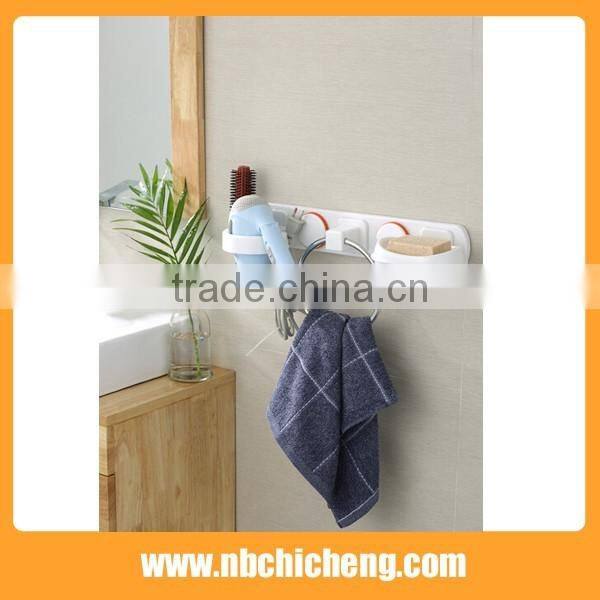 2016 hot selling bath accessories shelf plastic bath holder with suction cup