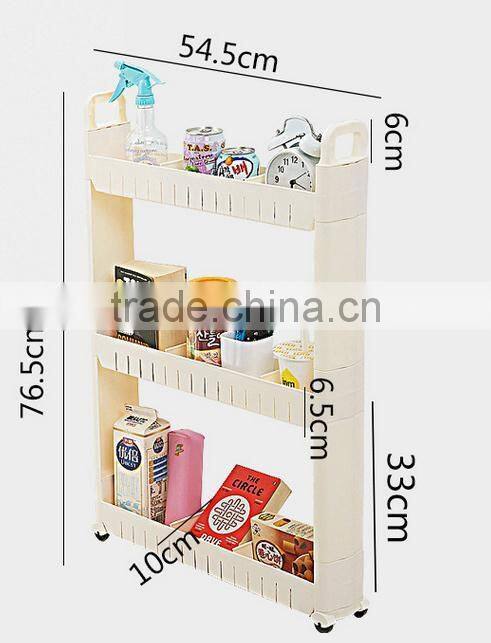 plastic hand push storage car/shelves