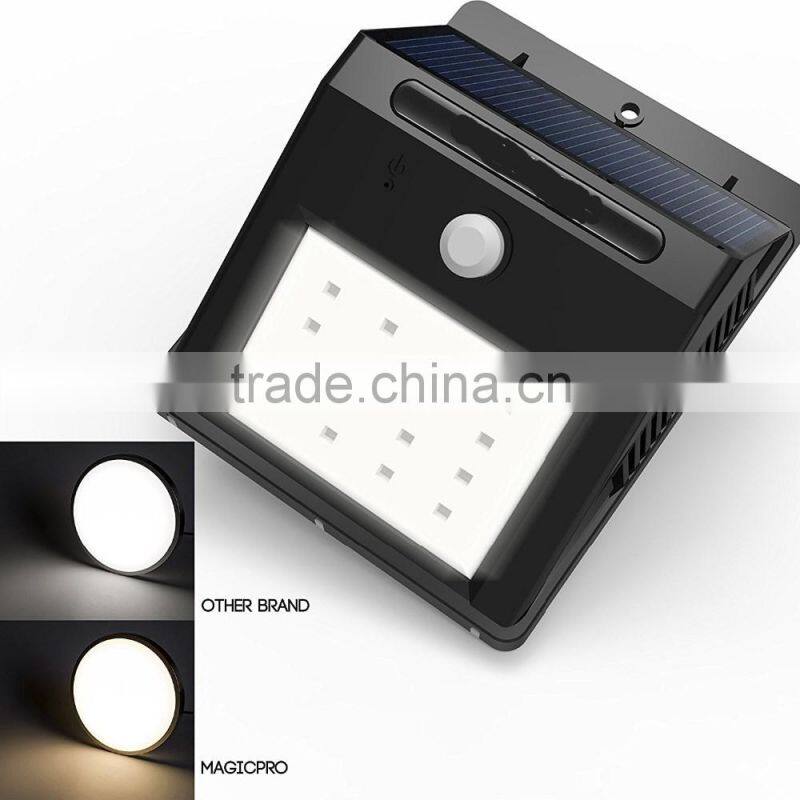 High quality 16 led solar outdoor light panel powered lamp