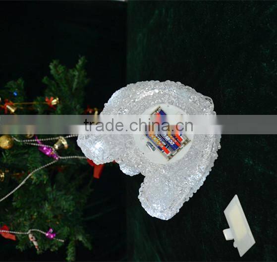 Battery operated led light acrylic snowman for indoor