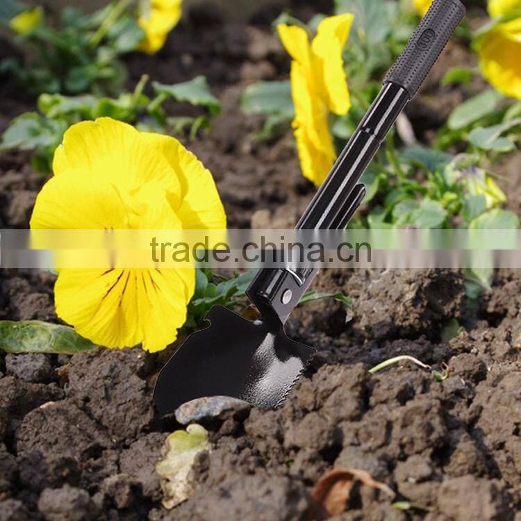 Foldable shovel 4 in 1 shovel with saw bottle opener and compass