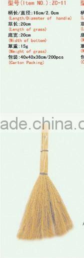 short handle festive decorate grass broom and brush