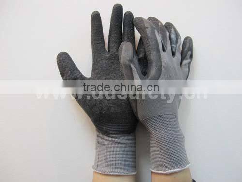 Latex Coated Gloves With Crinkle Finish Safety Gloves