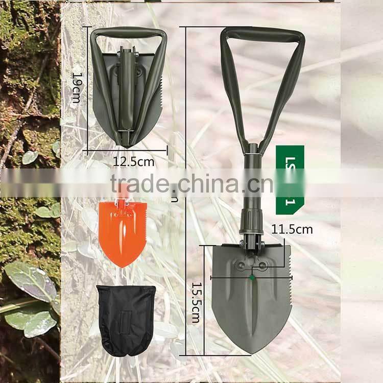 Compact Military Shovel Army Gear Tri Folding Shovel