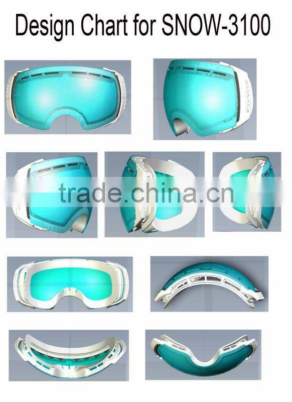 TPU frame stylish snow glass balls,ski snowboard goggles,polarized sports eyewear