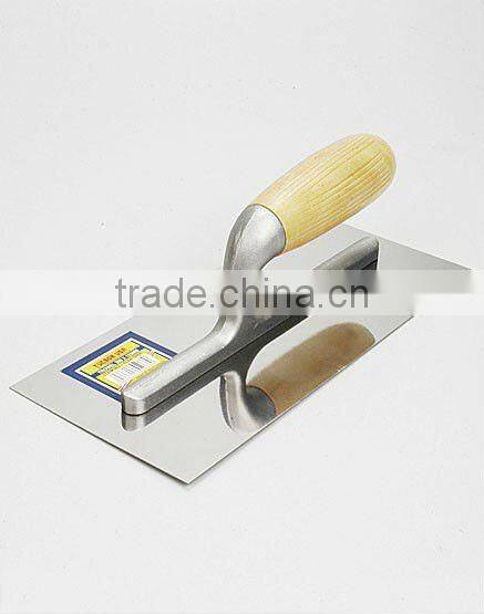 280*125mm plastering bricklaying trowel with wooden handle