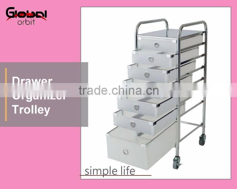 Home Storage Furniture 3-tier Plastic Drawer Trolley Cart PP Drawer Rack