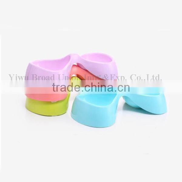 Double Dog Food Bowl Plastic