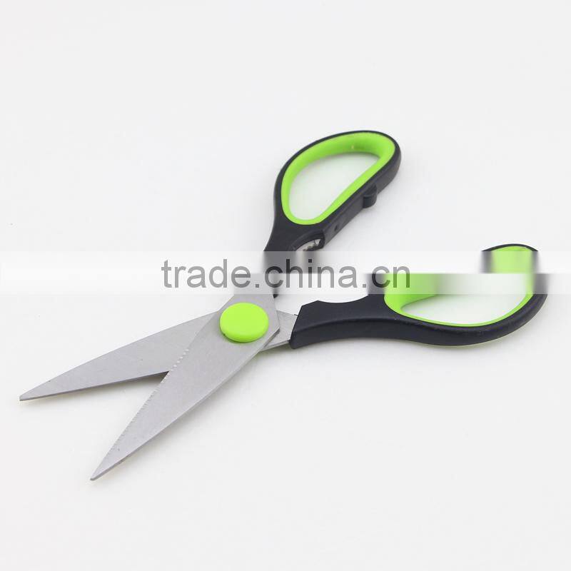Green Handle Stainless Steel High Quality Multi Kitchen Scissors