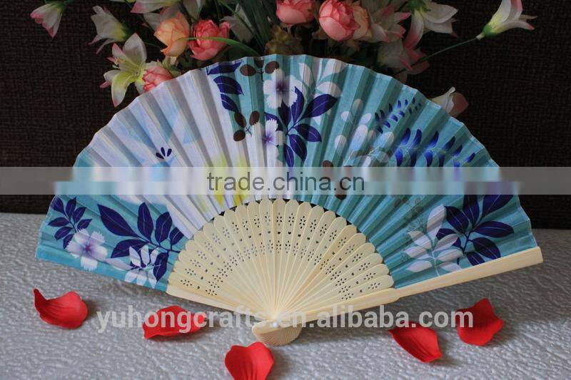 Beautiful bamboo fabric fan for ladies