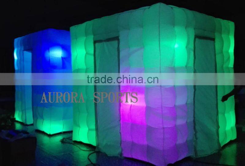 Portable Inflatable Photo Booth Enclosure / Inflatable Tent / LED Photo Booth For Sale
