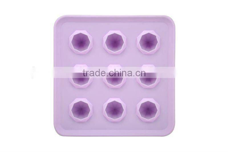 2012 new design diamond shaped silicone ice cube tray