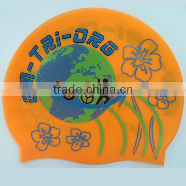 Personality hot sale flower swim cap