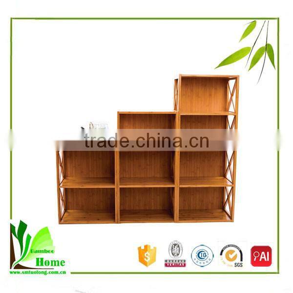 4 Tiers Easily move Bamboo kids book shelf,book shelf wooden