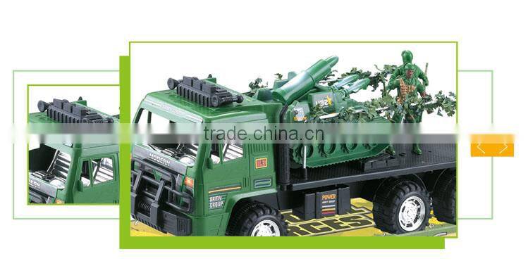Newset plastic large firction cars military toys play set