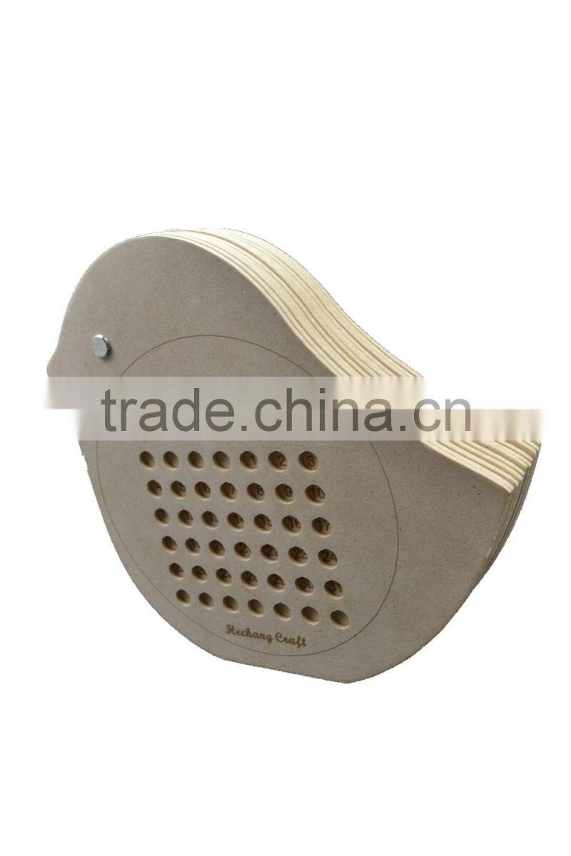 2017 custom mdf wooden kids calendar