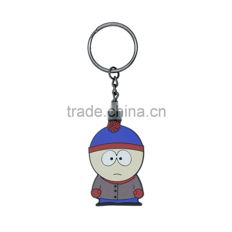 Wholesale shenzhen factory 3D custom Promotional gift keychains soft pvc silicone keychain keyring gift