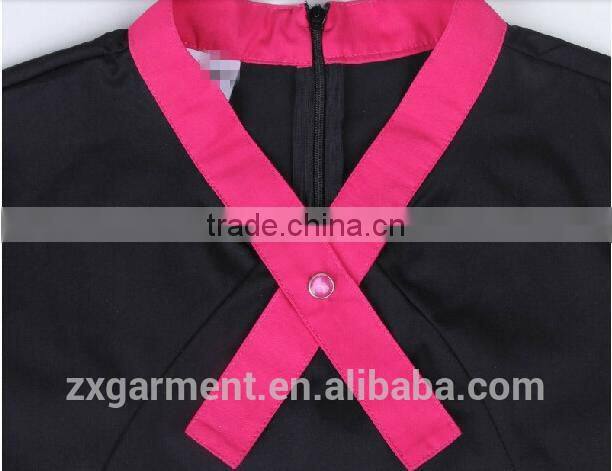 2017 ZX Fashion Design Western Fast food Restaurant Uniform Cheap Price