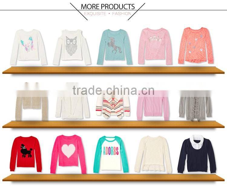 Girls Long Sleeve Lntarsia Baby Knitted Sweater