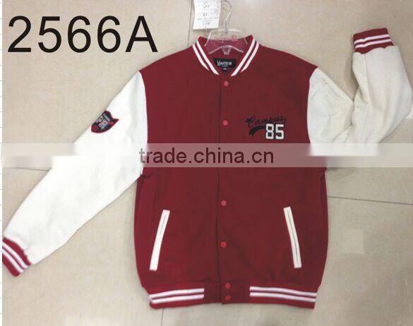 factory 2015 mens custom plain varsity jacket