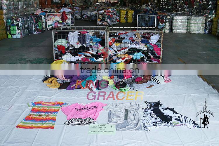 Guangzhou Short Sleeve Women turkey style T-Shirt used clothes from china