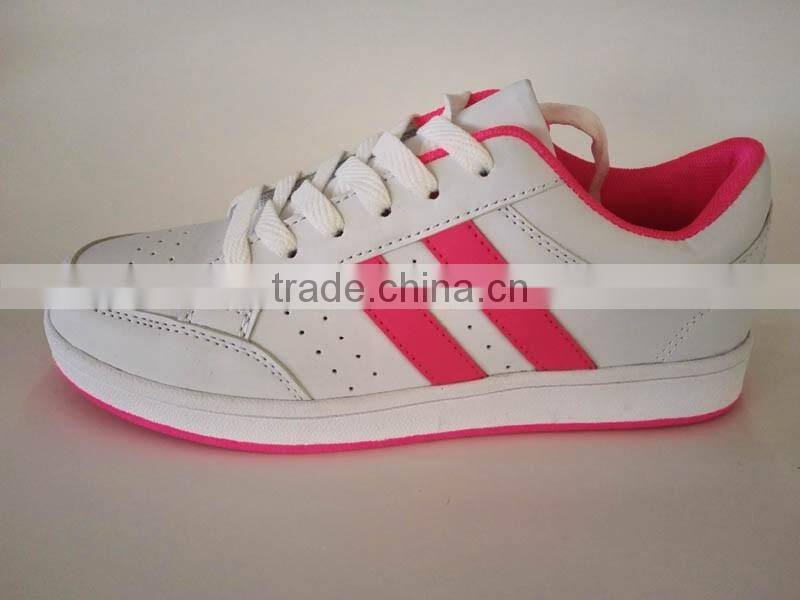 Cheaper china shoe factory price PU leather casual shoes for women