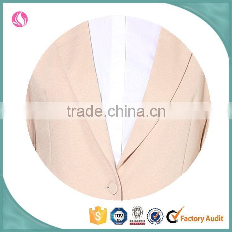 Latest Blazer Design Women Office Lady Pink Custom OEM Jacket, Woman Clothing