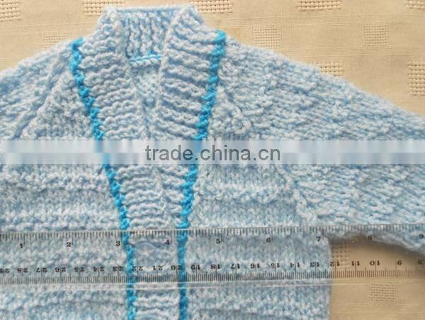 Baby boy newborn sweater hand knit cardigan