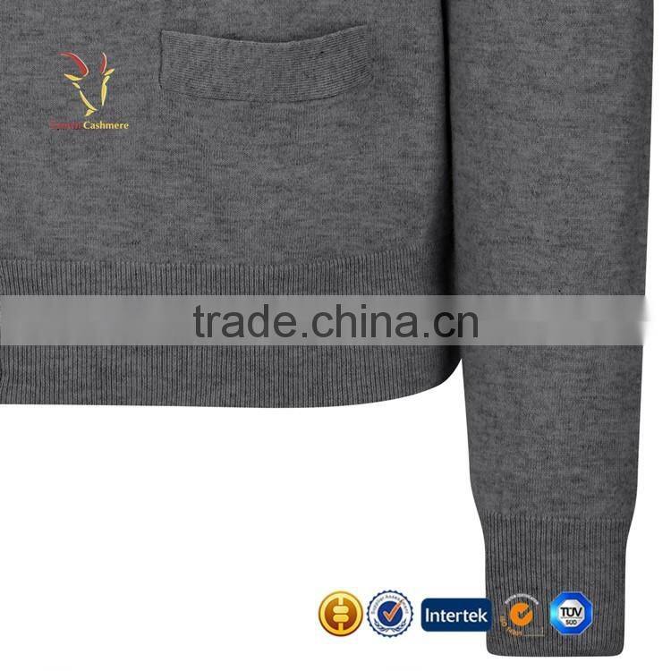 V-Neck Knitted Men Cadign Sweaters New Design Men Cashmere Sweater
