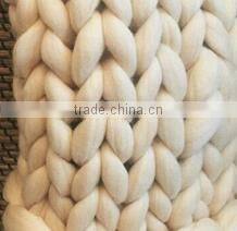 Cheap Imitation Wool Feeling Thick Knitted Chunky Blanket